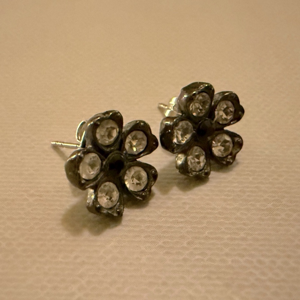Flower Crystal Stud Earrings